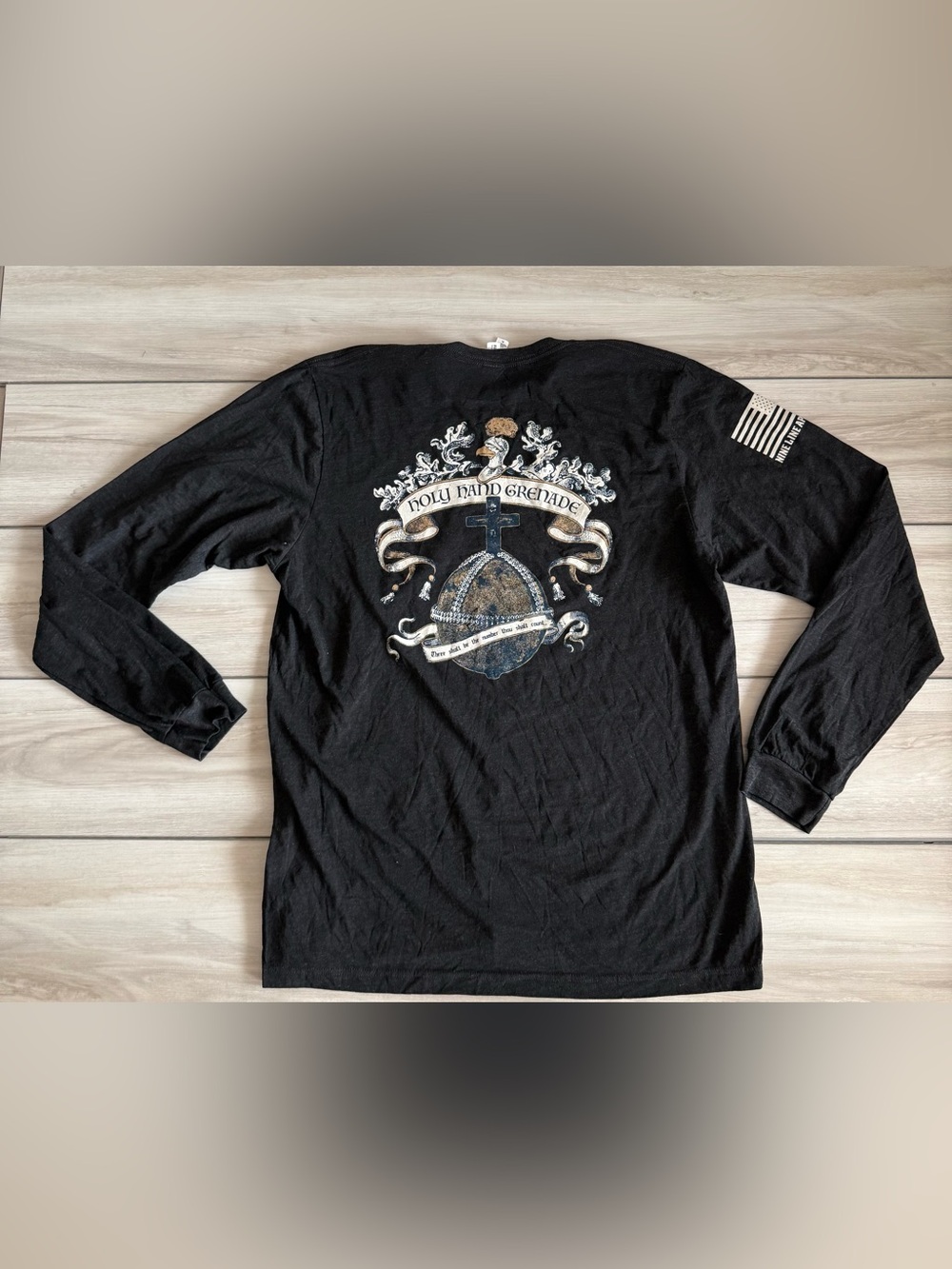 Nine Line Holy Hand Grenade Graphic  Long Sleeve Tee Black XL NWOT